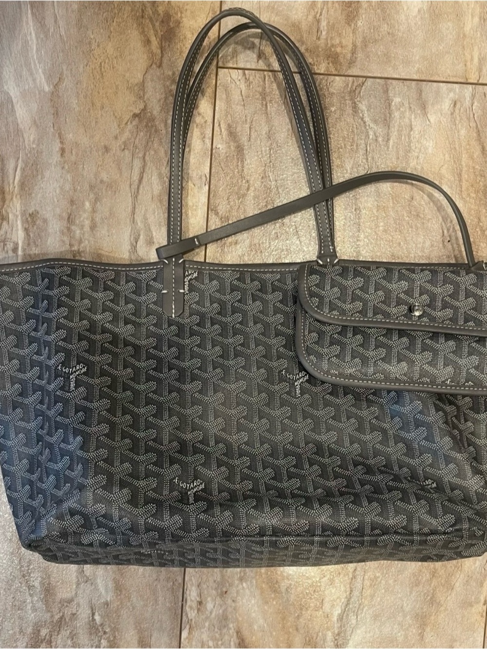 Large blue tote bag